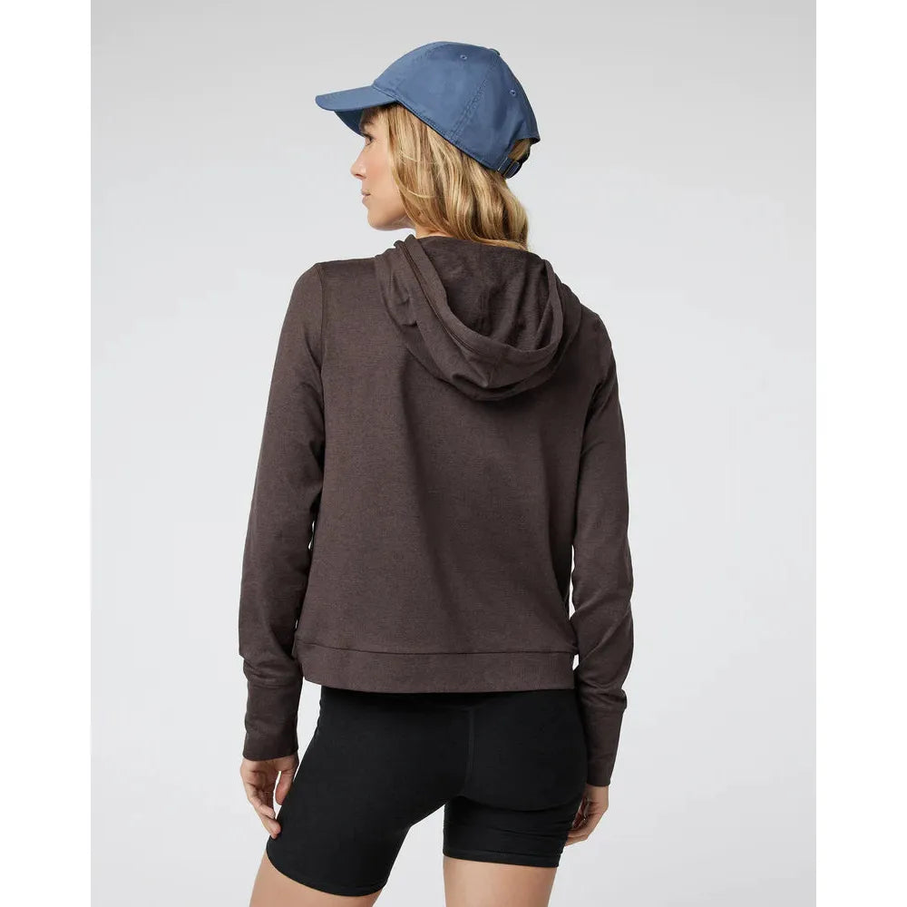 Vuori Women's Halo Essential Hoodie in Java Heather