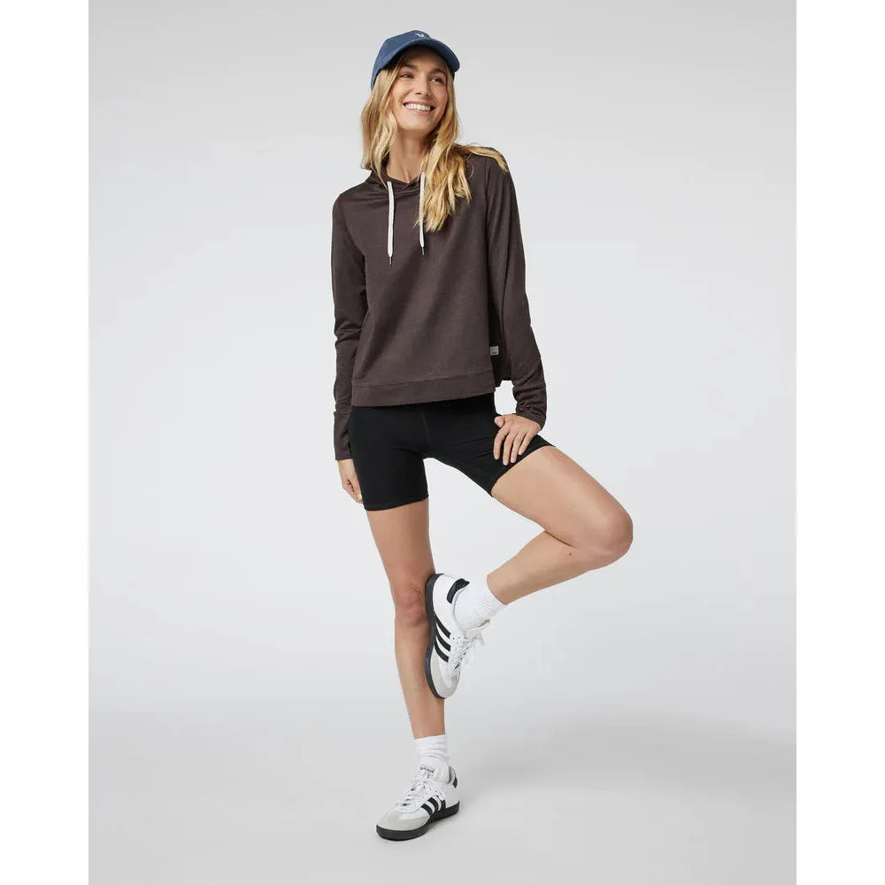 Vuori Women's Halo Essential Hoodie in Java Heather