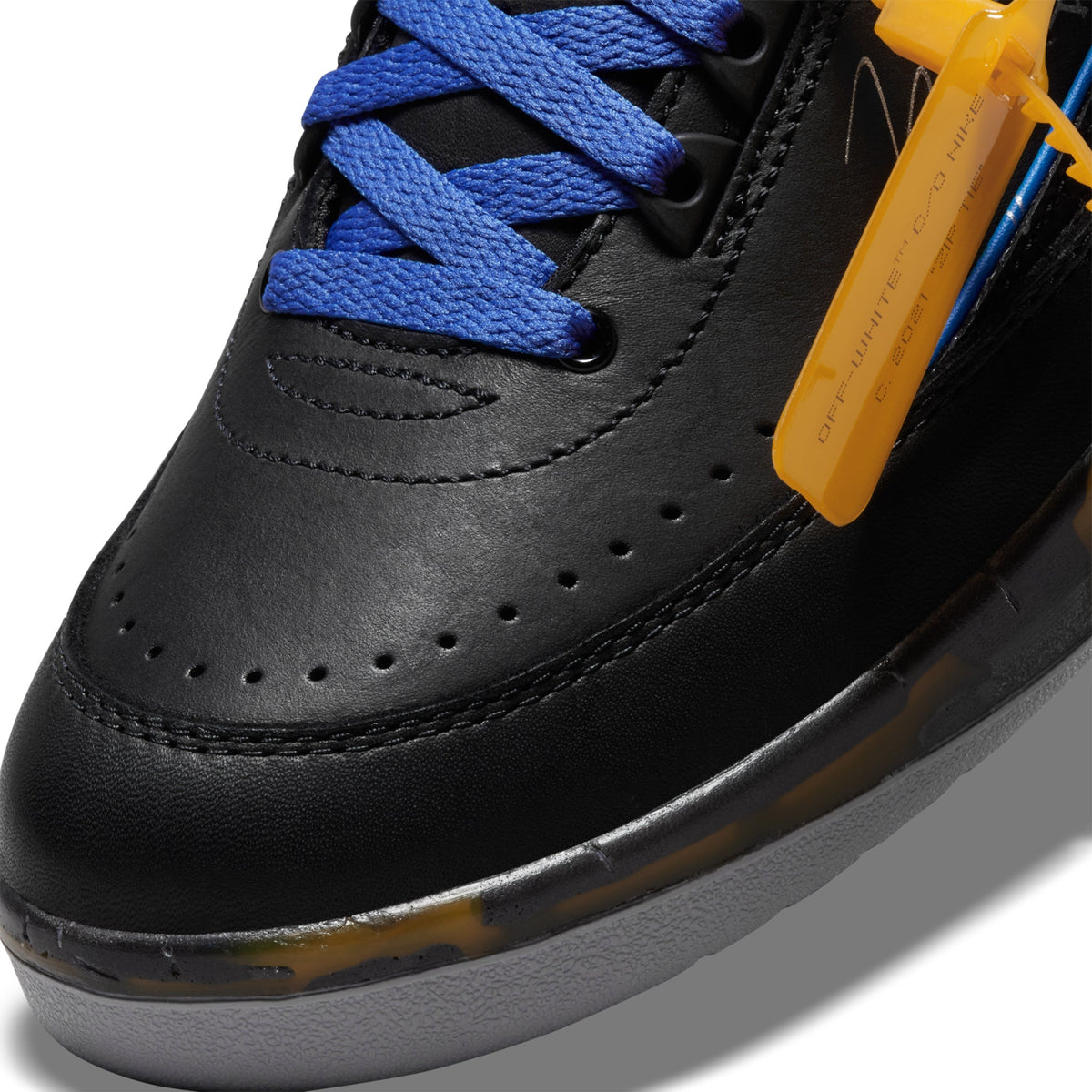 Air Jordan 2 X Off-White Retro Low Black Blue Sneakers
