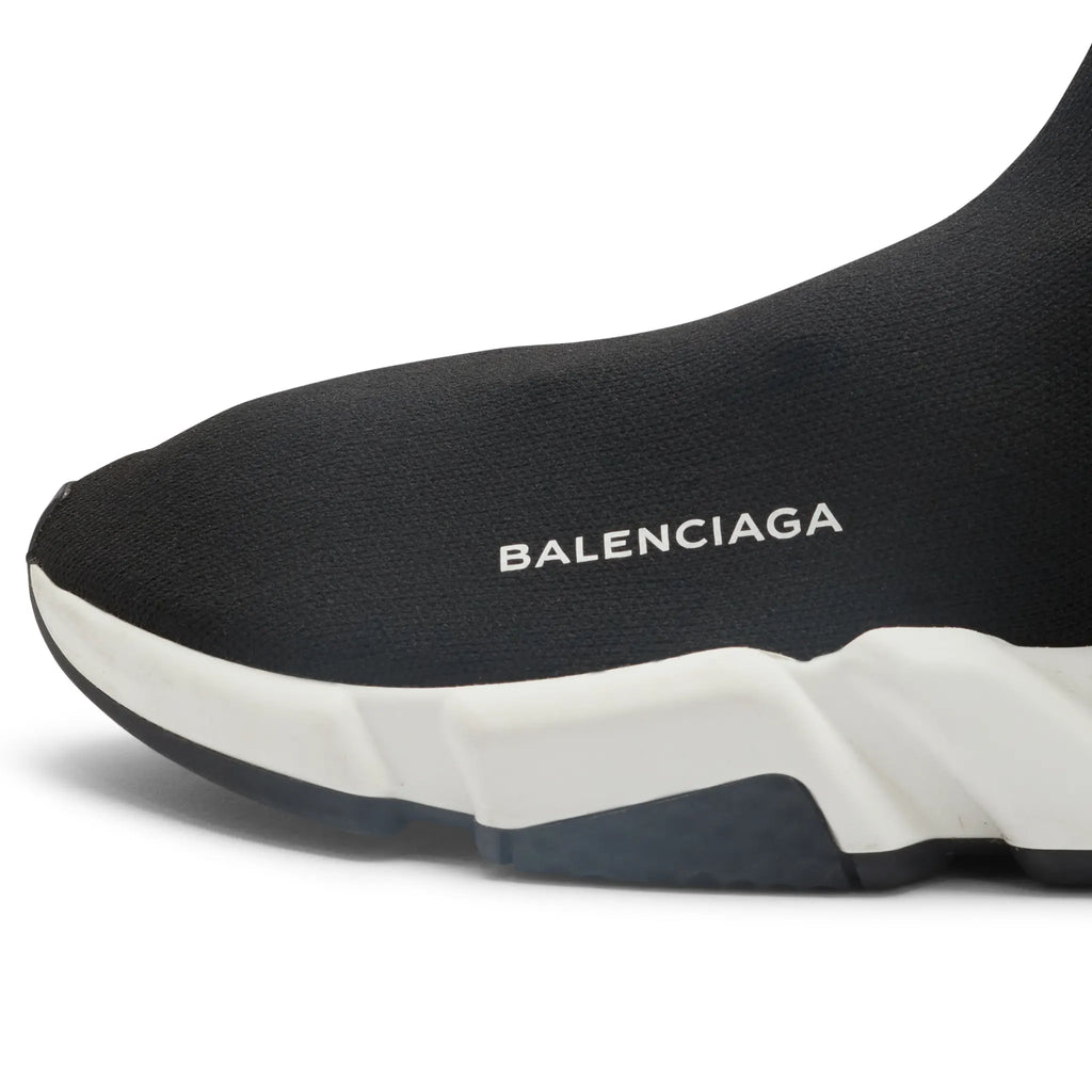 Preloved - Balenciaga Speed Knit Sock Black White Sneakers