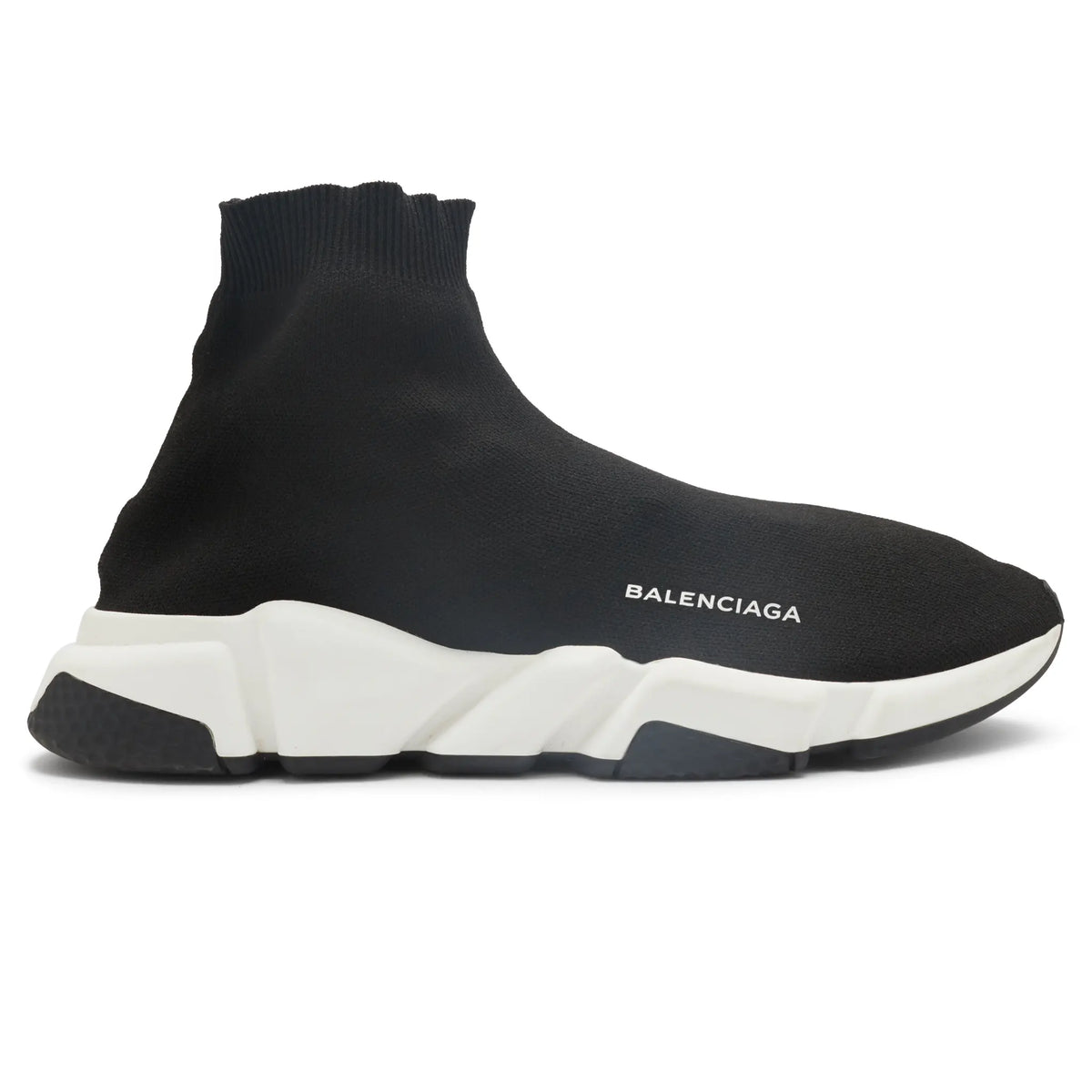Preloved - Balenciaga Speed Knit Sock Black White Sneakers