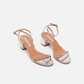 Aquazzura Silver Metallic Sandal Strap