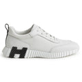 Hermes Paris Bouncing Mesh Leather Sneaker Blanc