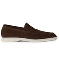 Loro Piana Summer Walk Suede Chocolate Loafers