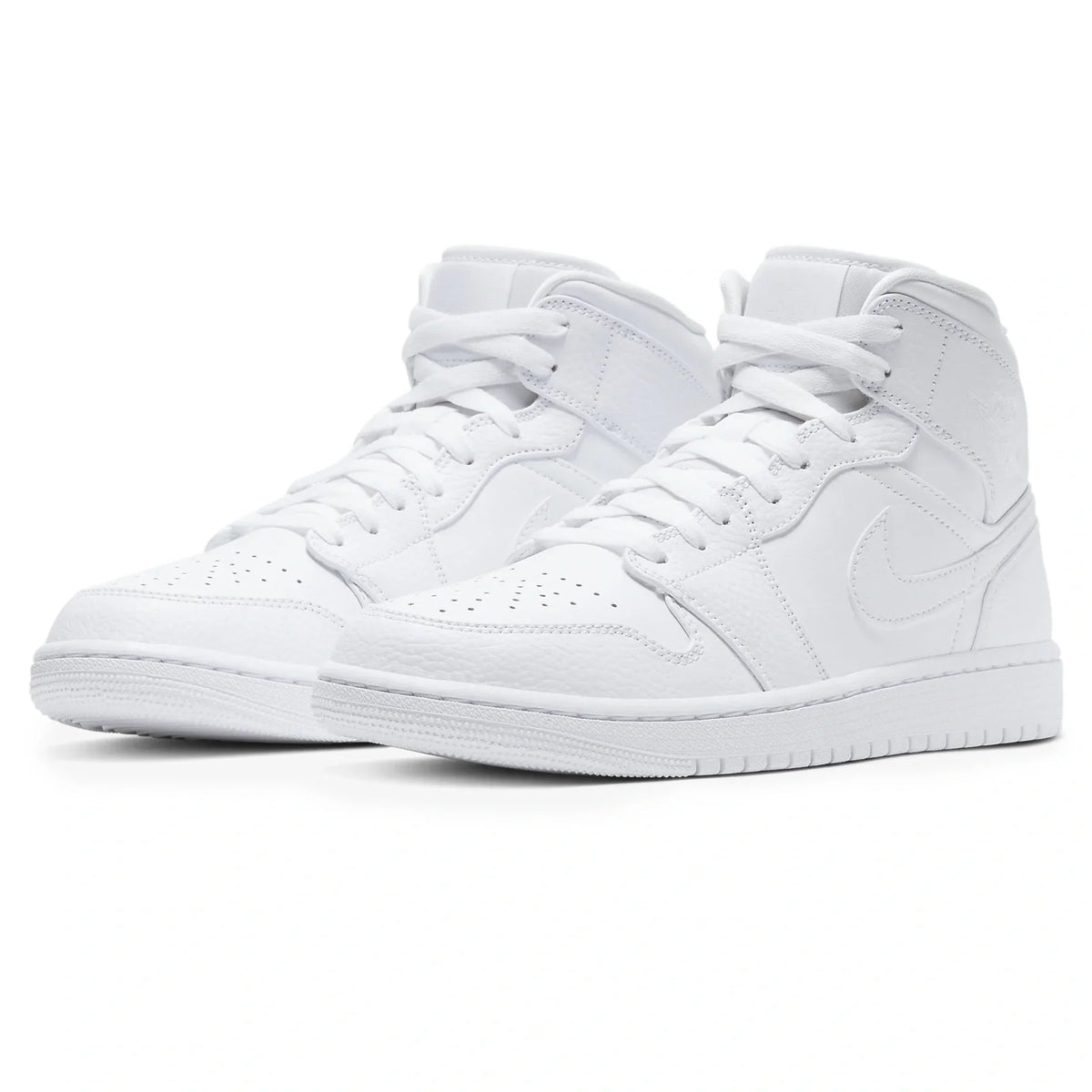 Air Jordan 1 Mid Triple White Sneakers
