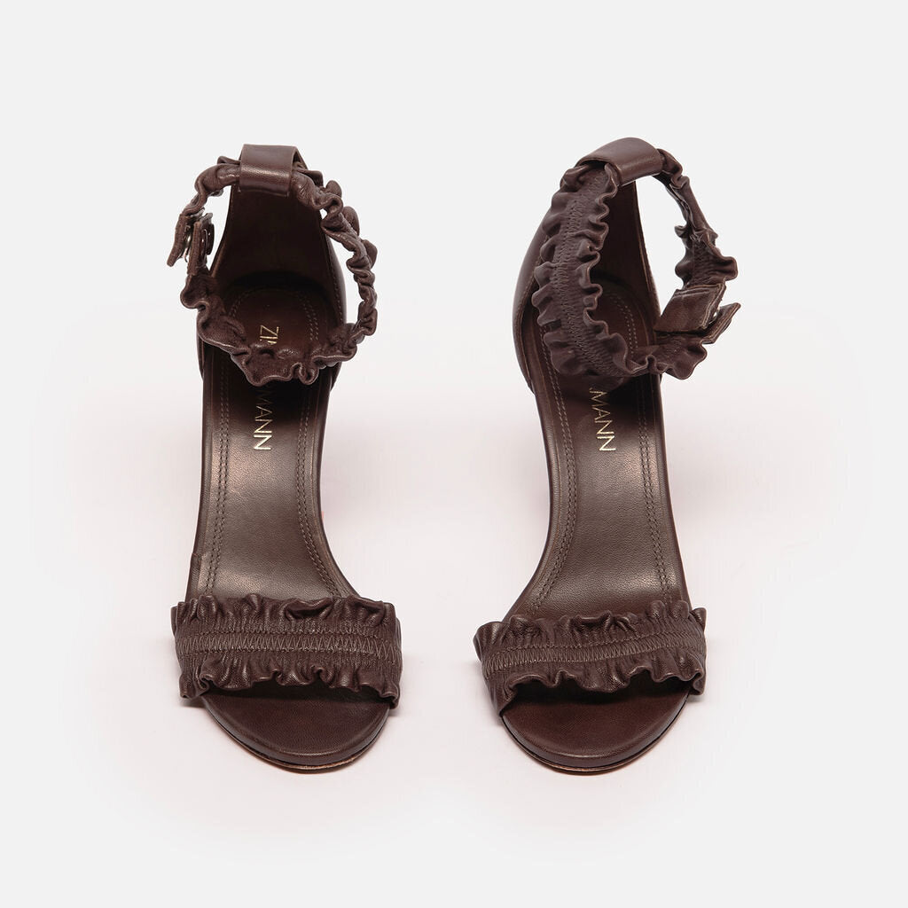 Zimmermann Zimmerman Brown Leather Ankle Wrap Heel
