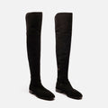 Stuart Weitzman Black Suede Over the Knee Boots