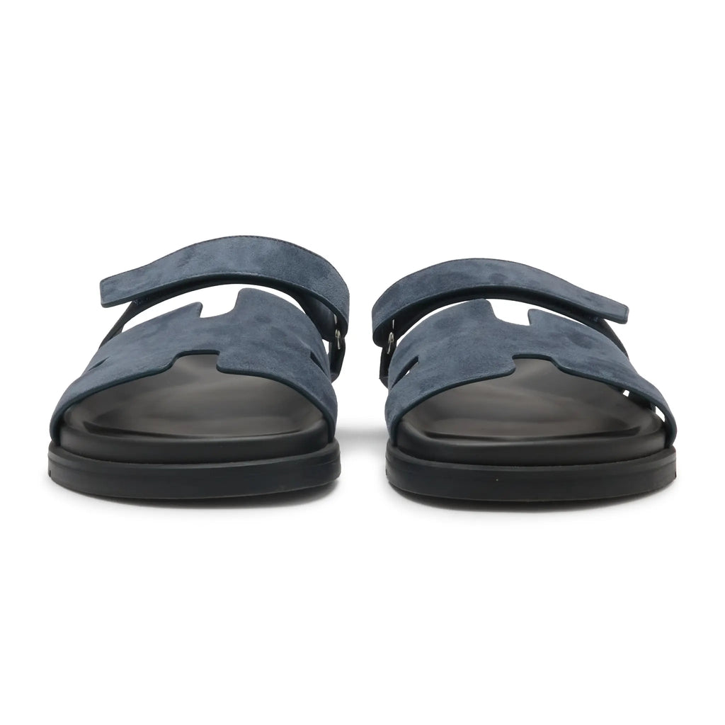 Hermès Paris Preloved - Hermes Paris Chypre Suede Blue Sandals