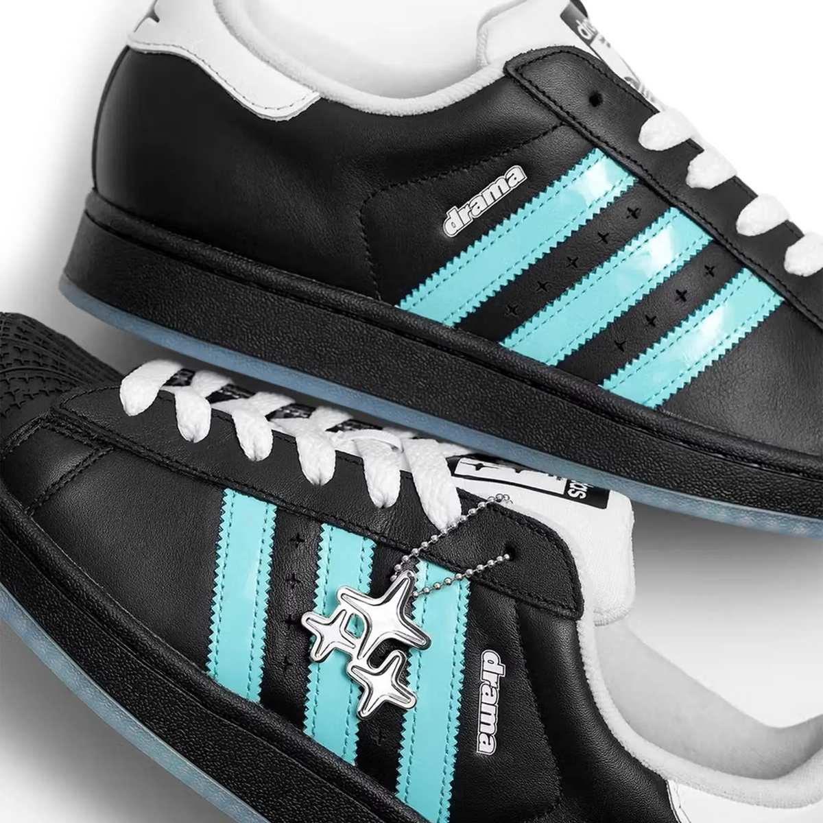 Drama Call x Adidas Superstar II Black Metrolink Blue Sneakers