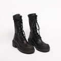 Christian Dior Black Leather Combat Boots