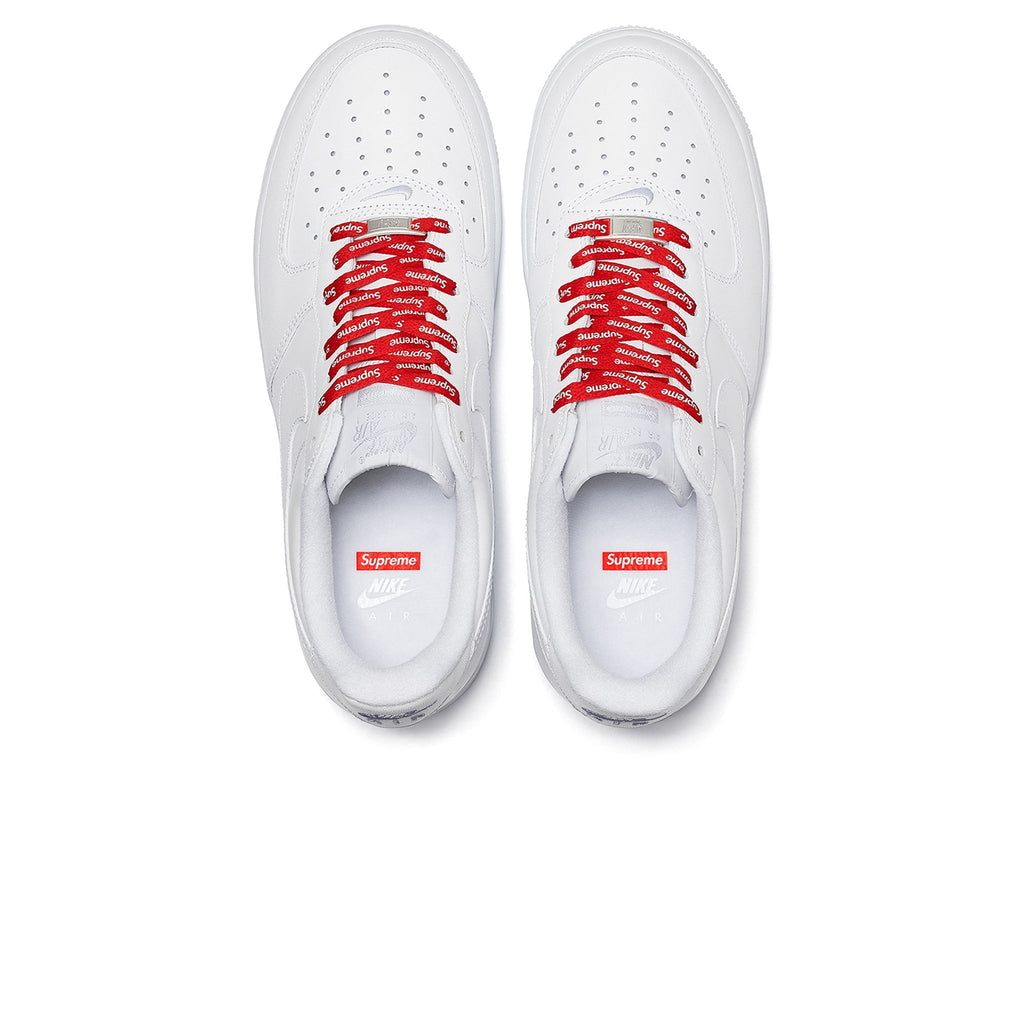 Nike x Supreme Air Force 1 Low White Box Logo Sneakers