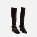Prada Leather Prada Knee High Heeled Boot (AS IS)