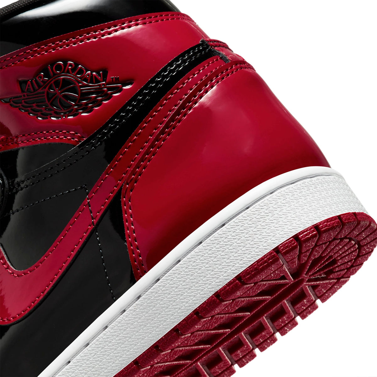 Air Jordan 1 Retro High OG Patent Bred Sneakers - Red