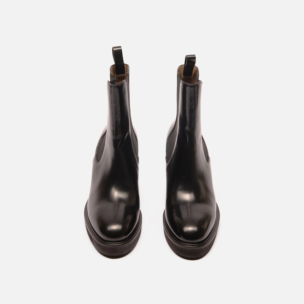 Hermes Black Patent Booties